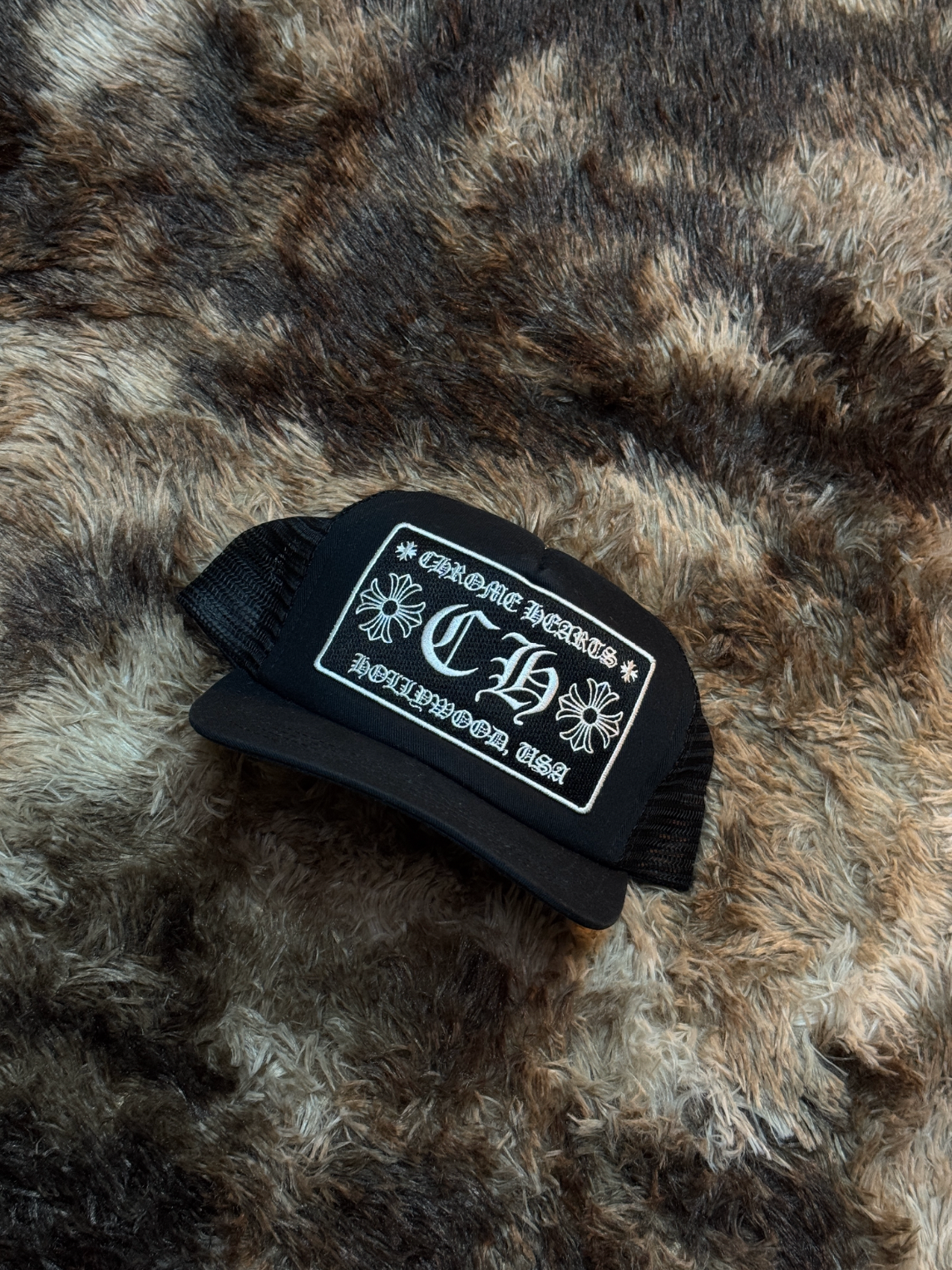 Chrome Hearts ch Hollywood Trucker Hat Black O/S