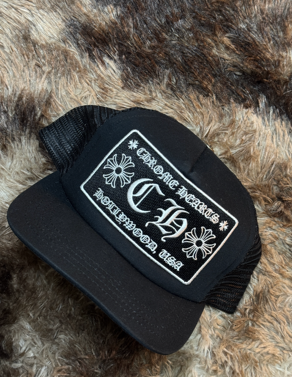 Chrome Hearts ch Hollywood Trucker Hat Black O/S