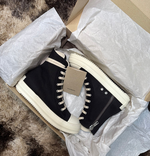 Rick Owens DRKSHDW Hollywood High sneakers Black/Milk EUR 39