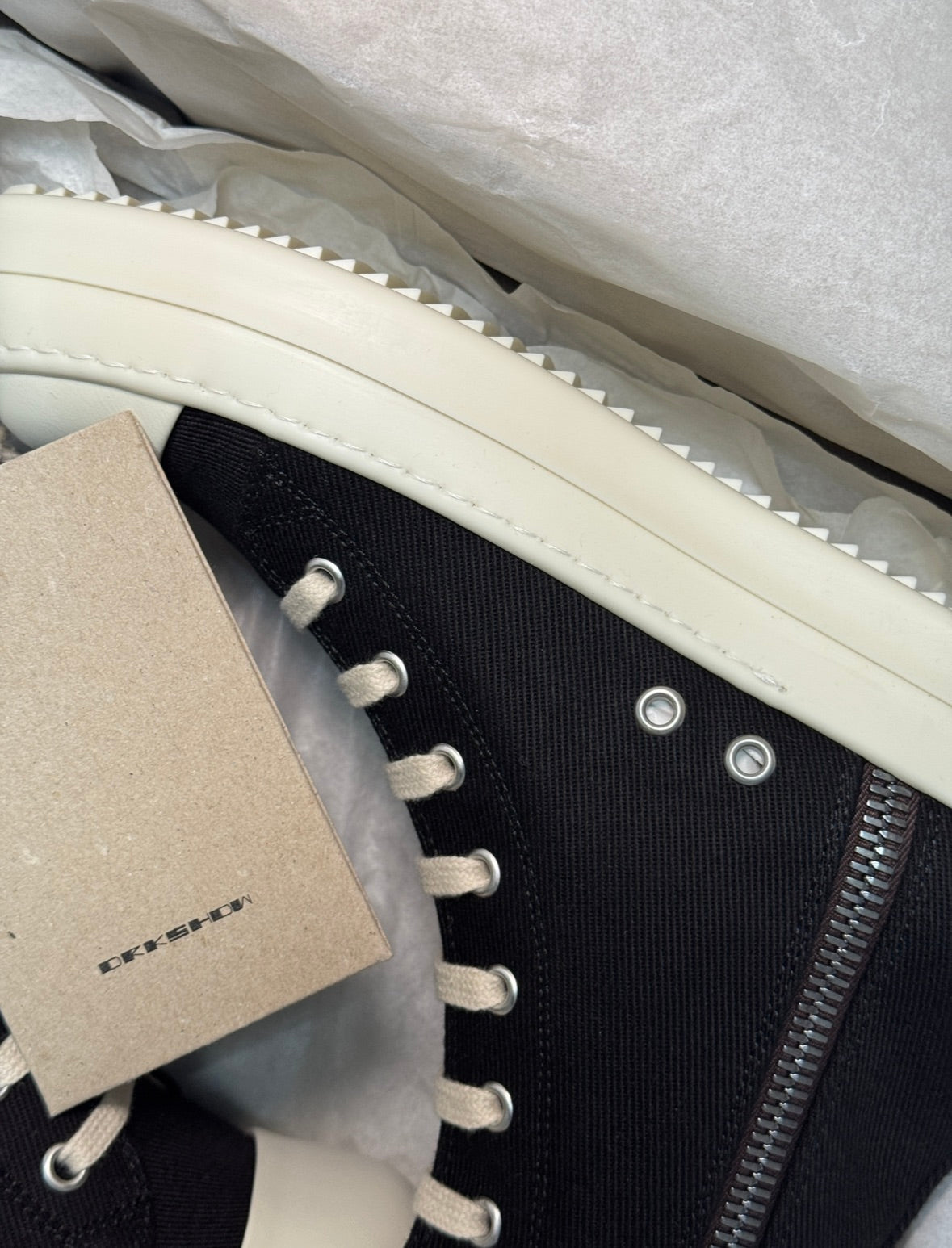 Rick Owens DRKSHDW Hollywood High sneakers Black/Milk EUR 39