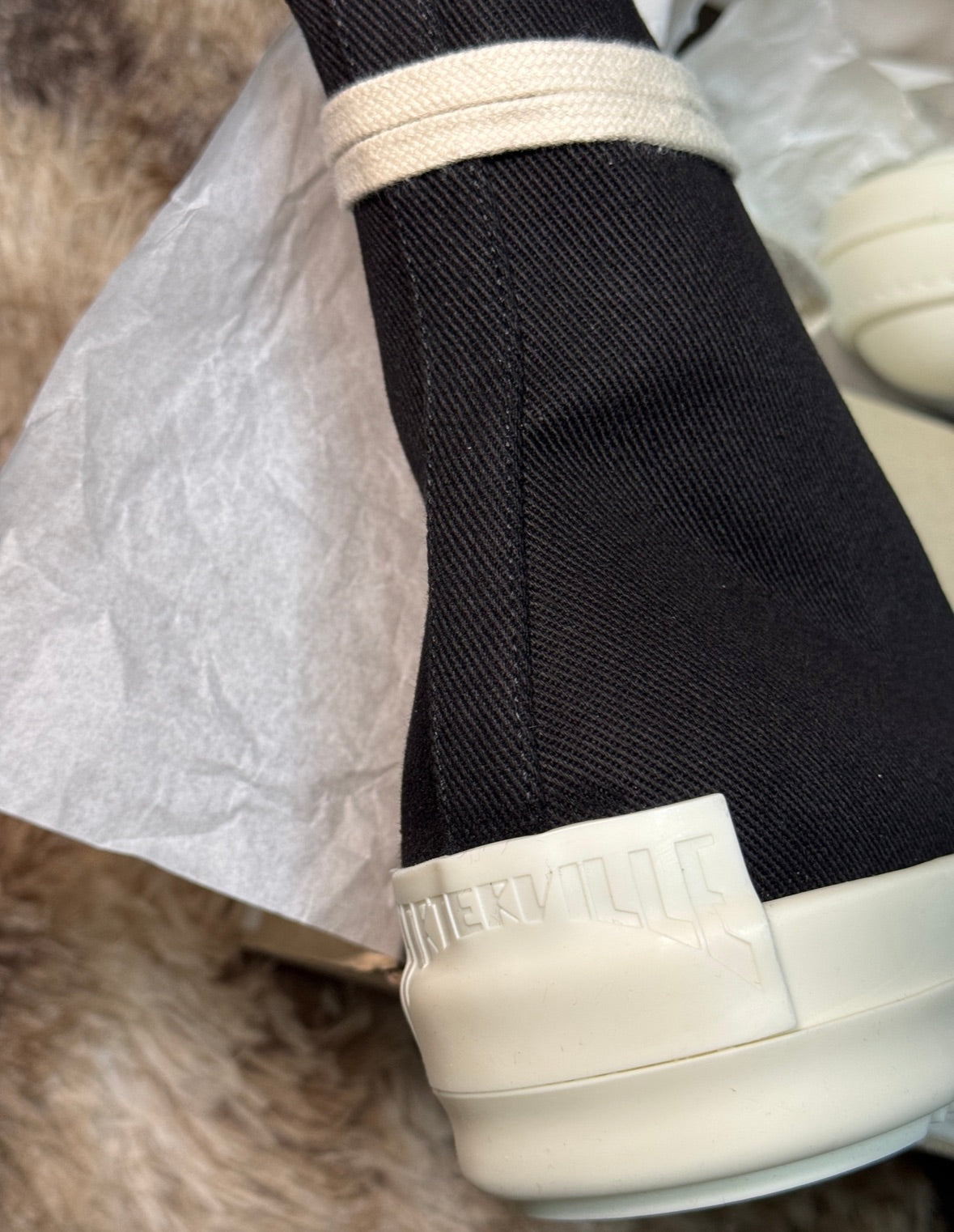 Rick Owens DRKSHDW Hollywood High sneakers Black/Milk EUR 39