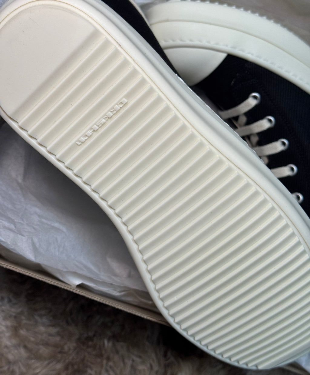 Rick Owens DRKSHDW Hollywood High sneakers Black/Milk EUR 39