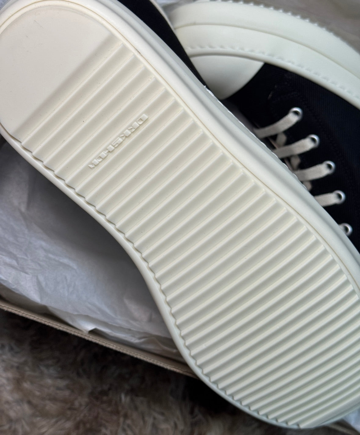 Rick Owens DRKSHDW Hollywood High sneakers Black/Milk EUR 39