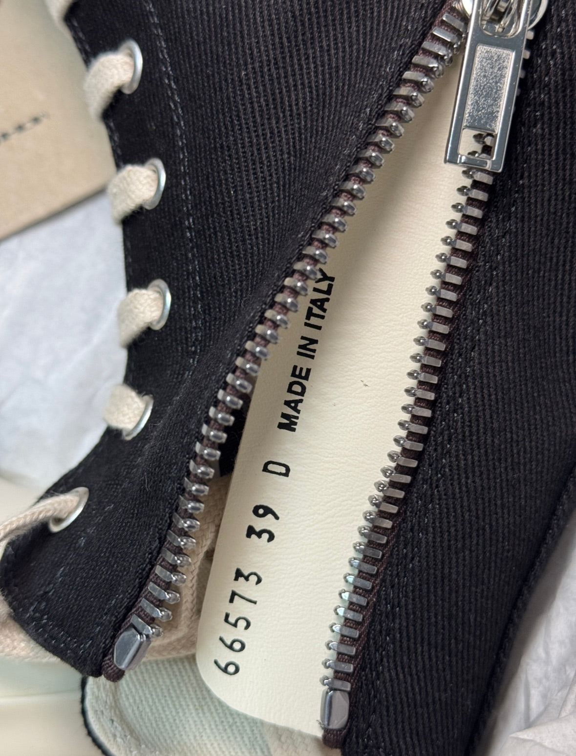 Rick Owens DRKSHDW Hollywood High sneakers Black/Milk EUR 39