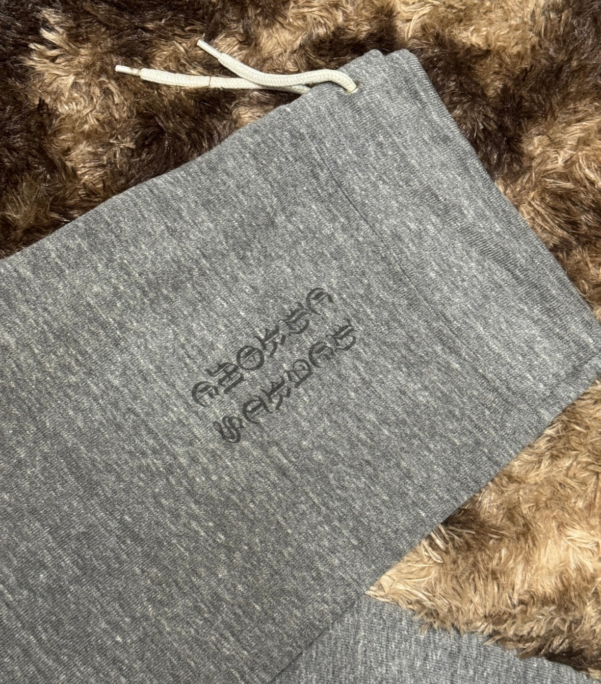 Chrome Hearts Vintage Vertical Logo Sweatpants Heather-Grey Large