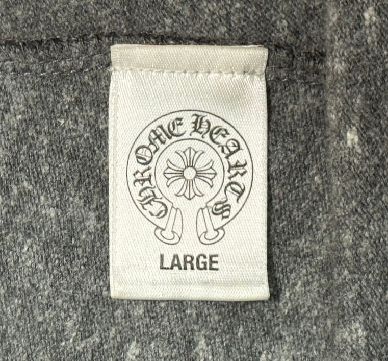 Chrome Hearts Vintage Vertical Logo Sweatpants Heather-Grey Large