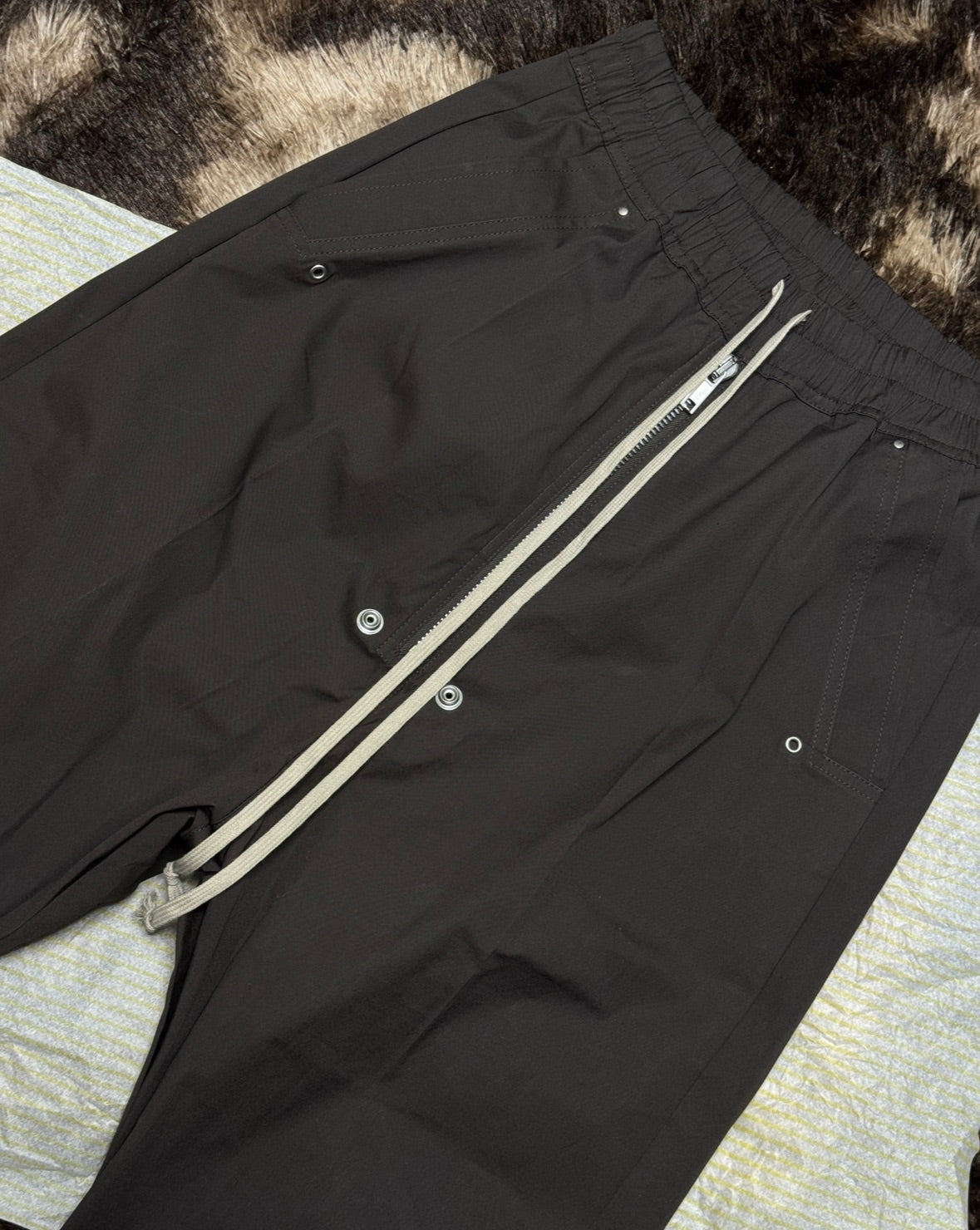 Rick Owens Bela Straight-Leg cotton Trousers Dark-Dust Medium