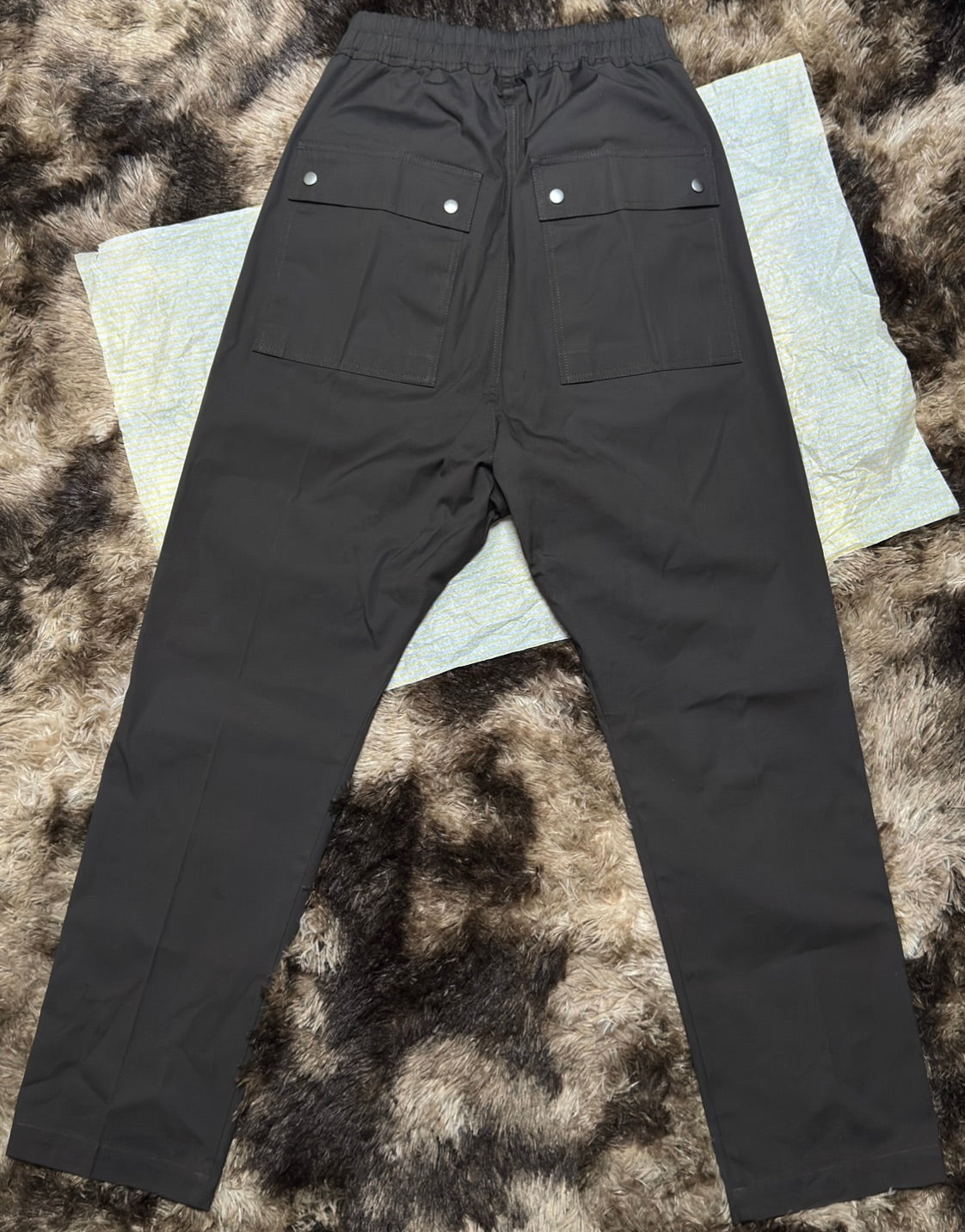 Rick Owens Bela Straight-Leg cotton Trousers Dark-Dust Medium