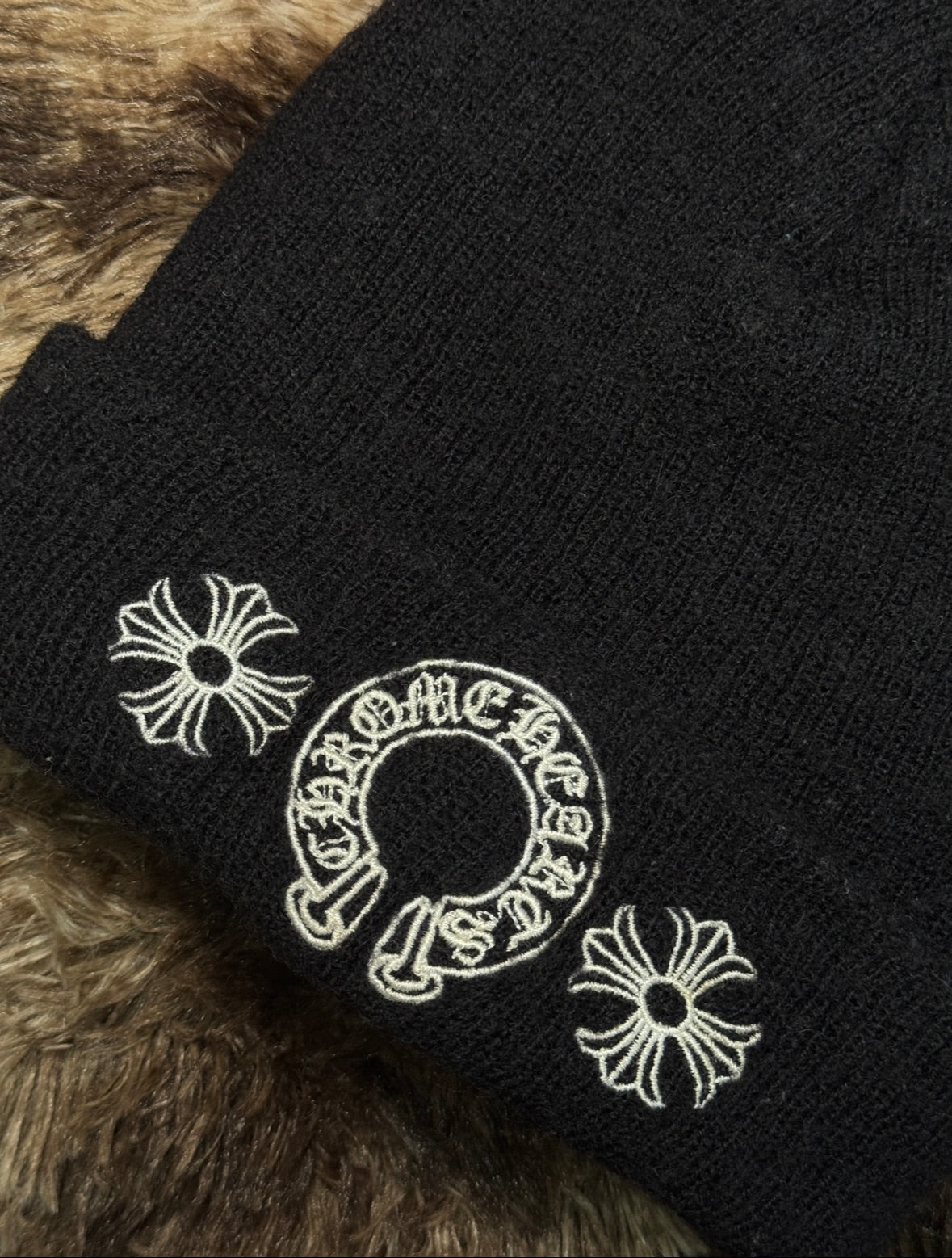 Chrome Hearts Horseshoe Beanie Black O/S