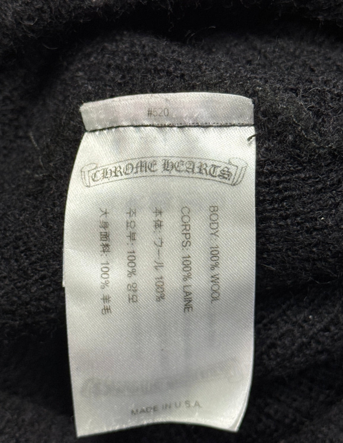 Chrome Hearts Horseshoe Beanie Black O/S