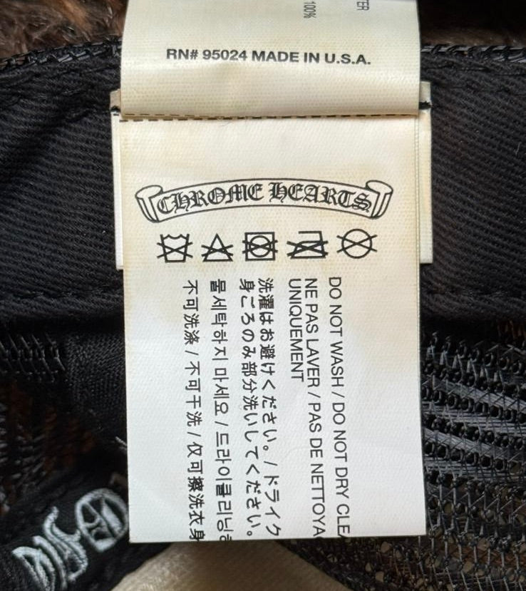 Chrome Hearts ch Hollywood Trucker Hat Black/White O/S